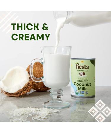 Fiesta Tropicale Organic Coconut Milk - Unsweetened Full-Fat 13.5 oz Cans (6 Pack) - Buy Online on SooperMarket.com