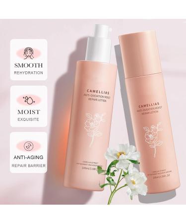 Hydrating Facial Skin Care Sets for Women & Teens | Camellia Skin Care Routine Kit - Toner Serum Lotion Cleanser & Mask - Buy Online on SooperMarket.com