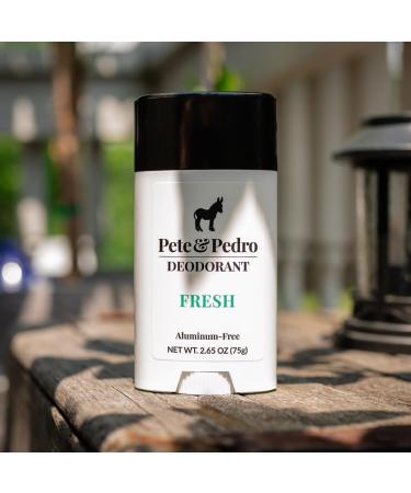 Pete & Pedro FRESH DEODORANT - Natural Aluminum-Free Eucalyptus & Spearmint Scent | Vegan Paraben-Free | Odor Control & Sweat Protection | As Seen On Shark Tank 2.65 oz - Buy Online on SooperMarket.com