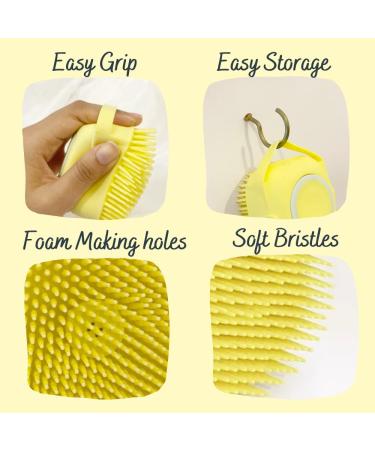 Jacobs Silicone Dog & Cat Bath Brush Scrubber - Shampoo Dispensing, Massage & Deshedding Tool for Sensitive Skin - Grooming Comb for Short & Long Haired Pets - Buy Online on SooperMarket.com