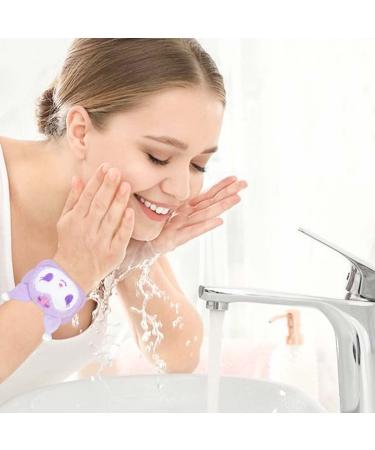 Kawaii Purple Spa Headband and Wristband Set for Women and Girls - Soft Skincare and Makeup Hairband for Face Washing, Bath, Shower, and Beauty - Buy Online on SooperMarket.com
