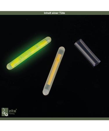 Zite Fishing Glow Sticks - 50 PCS Bright Bite Indicator Light Sticks | Long Burning Time | Standard Size 4.5x37mm in Yellow & Green for International Shipping - Buy Online on SooperMarket.com