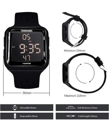 100m Water Resistant Scuba Diving Watch with Stopwatch, Alarm, Dual Time Display | 12/24 Hour Format - Buy Online on SooperMarket.com