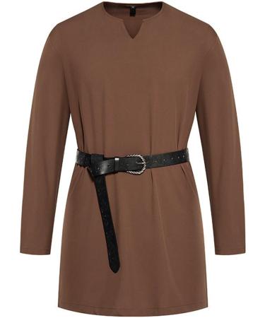 Buy Rumaozia Men's Middle Ages Cotton Tunic | Viking Shirt for Halloween Cosplay - Adlige Tunika & Warrior Costume - Buy Online on SooperMarket.com