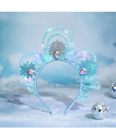 IYOU Sknowflake Headband Blue Light up Hair Hoop Costume Christmas Hair Accessories for Girls - Buy Online on SooperMarket.com