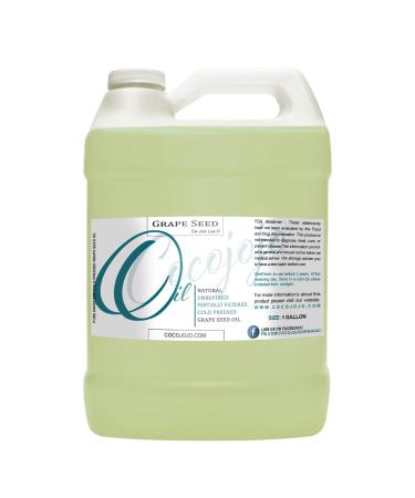 Grapeseed Oil - Pure Natural Grape Seed Cold Pressed 1 Gallon Hair Face Skin Massage Moisturizing Premium Quality