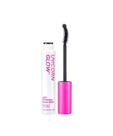 UNICORN GLOW Lash Enhancing Serum (For day) Black - Advanced Eyelash Growth Serum Enhancer Long Thick Eyelash serum  promotes appearance of fuller longer thicker lash Cruelty free Vegan lash serum lash growth serum Black...