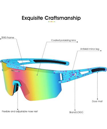 BOLLFO Cycling Sunglasses | UV 400 Polarized Eyewear for Men Women - Colorful Lens - Buy Online on SooperMarket.com