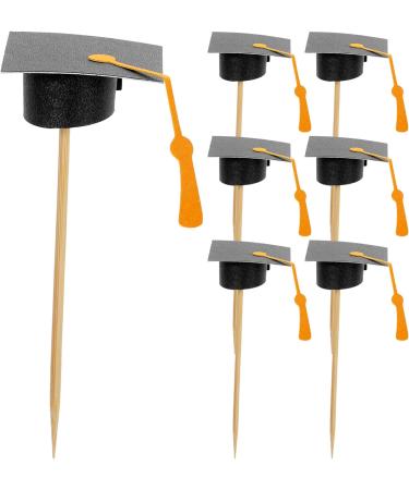 Warmhm 7pcs Graduation Cap Cake Toppers 2024 Graduation Cupcake Toppers Dessert Picks Appetizer Picks Congrats Grad Cake Topper for 2024 Graduation Celebration Party - Buy Online on SooperMarket.com