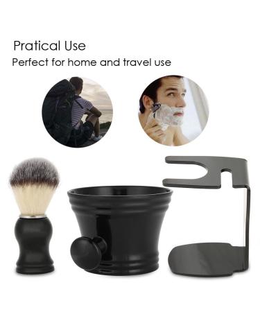 3 in 1 Complete Shaving Brush Set - Traditional Shaving Soap Bowl & Beard Grooming Brush Holder | International Shipping Available - Buy Online on SooperMarket.com