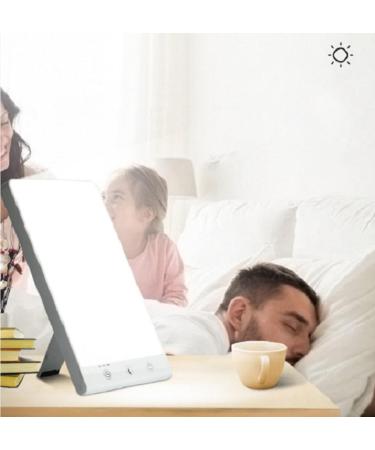 Light Therapy Lamp UV-Free 10000 Lux Timer Function Adjustable Brightness Cool White & Warm Light 90 Rotatable Stand - Buy Online on SooperMarket.com