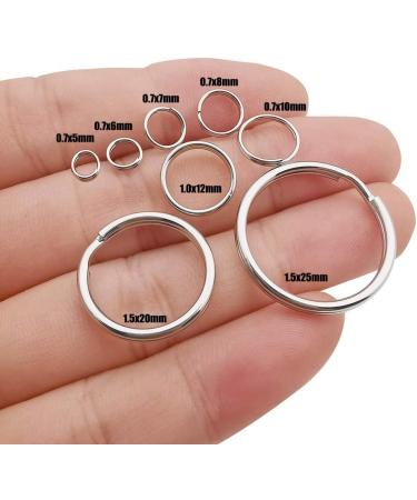 250pcs Stainless Steel Split Rings Double Loop Jump Rings for Jewelry Making - 1.0x12mm-12653 - Buy Online on SooperMarket.com