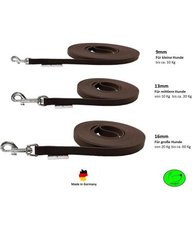 Buy Towline Biothane Dog Leash for Small Dogs - Durable No Hand Loop Various Lengths (3m 5m 10m 15m) - Brown - Buy Online on SooperMarket.com