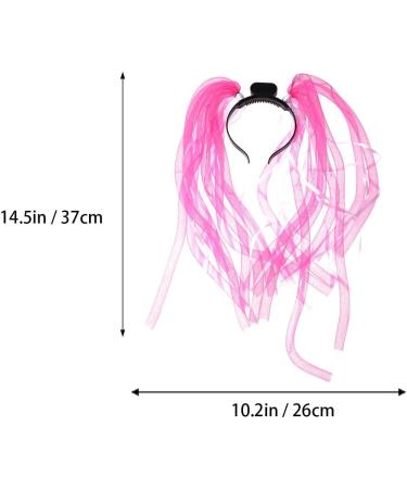 FOMIYES LED Braid 1pc Glow in Dark Headwear Led Flash Braid Hair Hoop Funny Headwear for Halloween Easter Party Hair Band Mardi Gras Noodle Braid Hair Accessories Bride Headband To Weave One Size Pink - Buy Online on SooperMarket.com