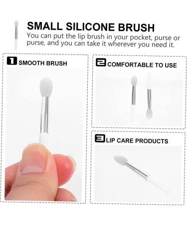 MAGICLULU 12pcs Silicone Lip Brush Travel Lip Brush Lip Makeup Brush Silicone Lip Scrubber Mini Tools Lip Applicators Lip Mask Applicator Flat Silica Gel White Concealer Brush 5.00X1.00X0.50CM White - Buy Online on SooperMarket.com