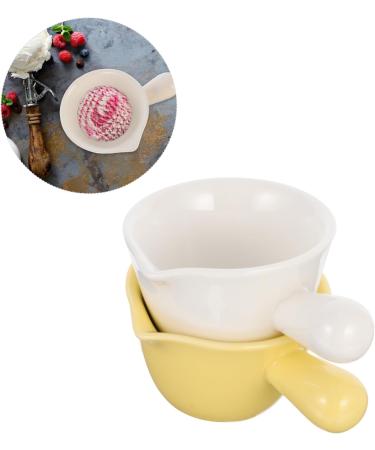 MAGICLULU 2pcs Long Handle Bowl Soy Bowl Gravy Snack Bowl Coffee Steaming Snack Dish Ceramic Condiment Container Milk Sauce Serving Pitcher Coffee Dip Heart-Shaped Ceramics Snack Plate White - Buy Online on SooperMarket.com
