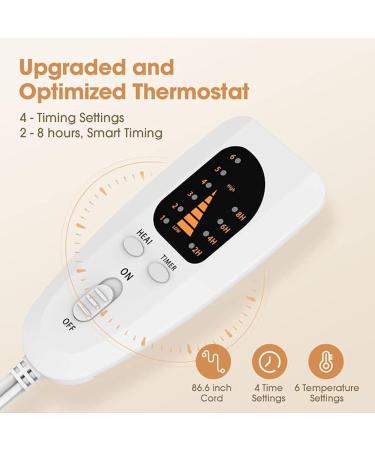 Topincn Heated Foot Pillow - 6-Speed Electric Warmer for Men & Women | Intelligent Constant Temperature & Timing (EU 220V) - Buy Online on SooperMarket.com