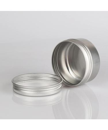 Basic Packing: 12 pcs 80ml Silver Aluminum Jars with Screw Caps - Ideal for Cosmetics & Crafts - Buy Online on SooperMarket.com
