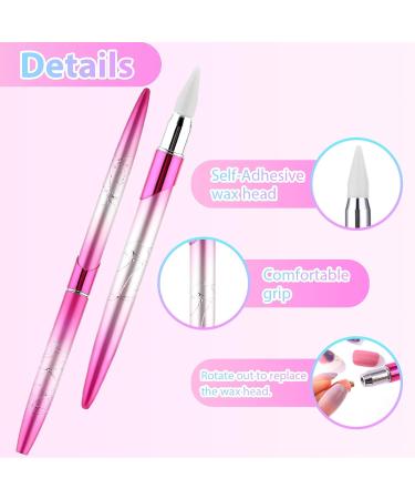 TIESOME Rhinestone Picker Dotting Tool Dotting Wax Pen Nail Rhinestone Picker Dotting Tool With 1 Extra Wax Tip Gem Picker Tool Rhinestone Pickup Applicator Tool For DIY Nail Art Crystals Diamonds - Buy Online on SooperMarket.com