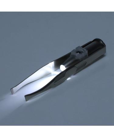 Spactz Stainless Steel Eyelashes Eyebrow Tweezer + LED Light - Buy Online on SooperMarket.com