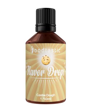 Foodtastic Flavor Drops Cookie Dough 50ml |Flavrops aroma drop |Calorie -free Sweet i without sugar |Food aroma flavor drops flave drops drops of taste