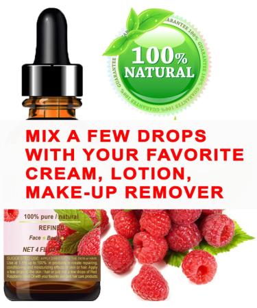 Red Raspberry Seed Oil 0.5 fl.oz - 100% Pure & Natural Cold Pressed Carrier Oil for Skin, Hair, Lips, Nails - High in Antioxidants, Vitamin A & E, Omega 3, 6, 9 - Buy Online on SooperMarket.com