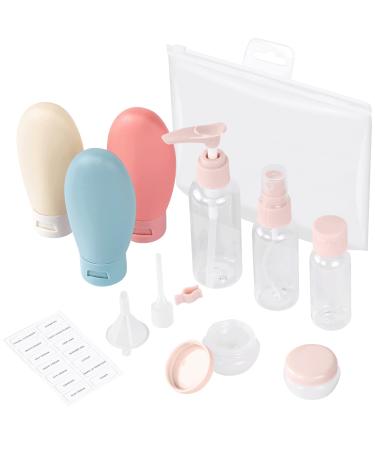 Travel Size Bottles for Toiletries Skincare Makeup Cosmetic Leakproof Refillable TSA Approved Carry on Airplane Accessories Essentials 13PCS