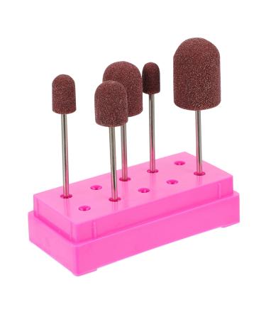 ABOOFAN 1 Set Nail Sand Ring Cap Nails Nails Cuticle Tools Manicure Supplies Polish Cuticle Sanding Bands for Nail Drill Nail Manicure Kit Manicure Accessory To Rotate Clean Nail 8x6cm Rosy