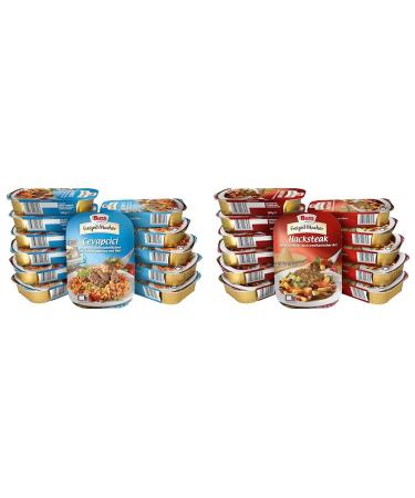 Buss Cevapcici ready dish - leisure maker classic - Cevapcici with vegetables from the Balkans and rice 12 x 300 g & leisure makers - Hacksteak according to Mexican Art 12 x 300 g Cevapcici bundle with chacksteak 12 x 300 g