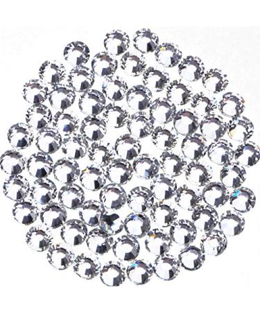 3000 Pieces Hot Fix Glass Flatback Rhinestones HotFix Round Crystal Gems SS10(3MM) (Crystal Clear  SS10(3MM)) SS10 Crystal Clear