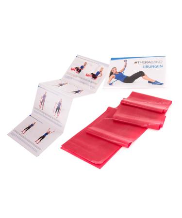 Theraband Original fitness band - 2.5m resistance band for full body training strength & flexibility - ideal for physiotherapy fitness & sport red