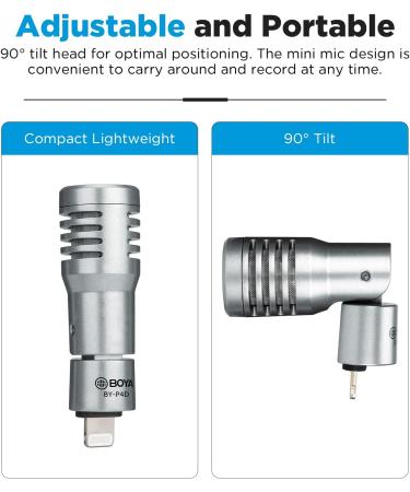 BOYA BY-P4D iOS Mini Phone Mic with Lightning Port - External Microphone for iPhone/iPad/iPod - Perfect for Vlogging and Video Recording - Buy Online on SooperMarket.com
