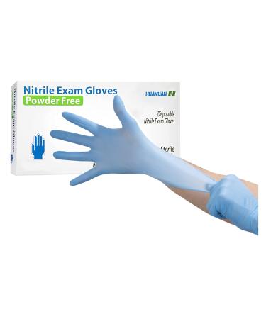 Circlecare Powder-Free Nitrile Disposable Exam Gloves Industrial Medical Examination Latex Free Rubber Non-Sterile Food Safe Textured Fingertips Ultra-Strong 100 Pack Blue - Size Extra-Large X-Large (Pack of 100)