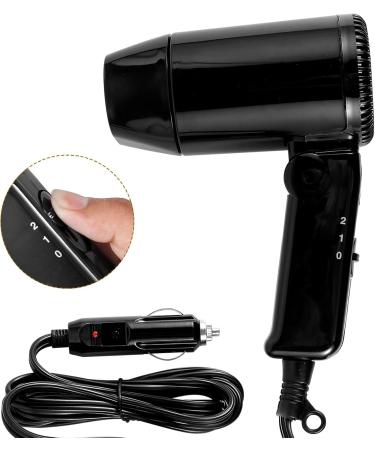 SHASUXTING 12V Car Styling Hair Dryer 2 Speed Car Hair Blow Dryer with Foldable Handle Compact Car Hair Dryer Available Hot and Cold Wind Car Styling Hair Blower for Self-Driving Travel Window Defrost Black - Buy Online on SooperMarket.com