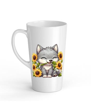 White Ceramic Baby Fox Mug - Large 483 ml Perfect for Hot Chocolate or Milk Fun and Easy to Use