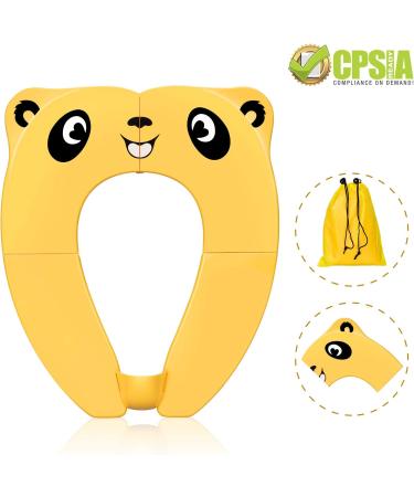Kids Travel Potty Seat Cover - Non-Slip Foldable Toilet Pad with Carry Bag & Splash Guard - Buy Online on SooperMarket.com