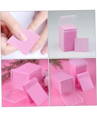 FRCOLOR 1200 Pcs Lint-Free Nail Towels | Pure Cotton Cleaning Paper | Anti-Clogging | 4.8x4.8cm | Pink | Perfect for Nail Salons & At-Home Use - Buy Online on SooperMarket.com