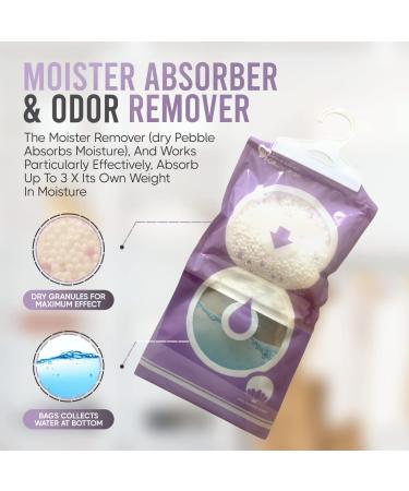 TO Wardrobe Dehumidifier Hanging Bags - 6 x 190g | Mould Prevention, Disposable Dehumidifiers for Window, Caravan, Home & Kitchen | Lavender Scent | Damp Absorber - Buy Online on SooperMarket.com