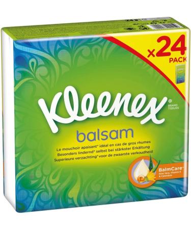 Kleenex Balsam Pocket Tissues - 24 Packs of 9 Tissues (192 Total) | Soft & Soothing for All Your Needs - International Shipping Available - Buy Online on SooperMarket.com