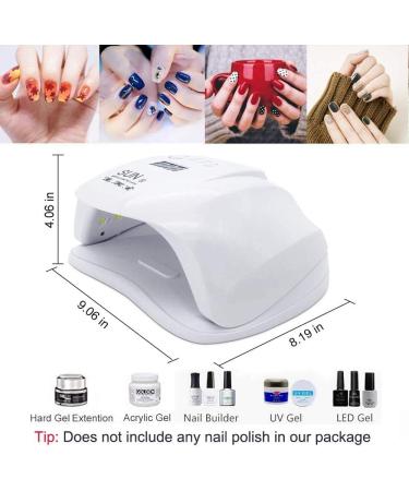 UV LED Nail Lamp - Gel Nail Polish Dryer with Auto Sensor and 4 Timer Settings - White - Buy Online on SooperMarket.com