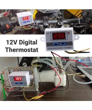 High Precision Digital Temperature Controller for Reptiles - 12V Thermostat Module with Probe | Intelligent LED Display - Buy Online on SooperMarket.com