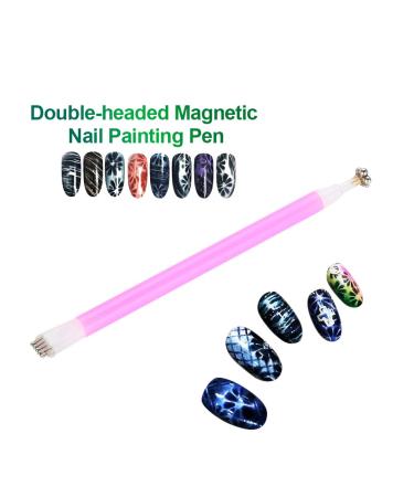 Magnetic Nail Art Tool - CAT Eye Nail Magnet & UV LED Pencil for Professional Acrylic Manicure - Buy Online on SooperMarket.com
