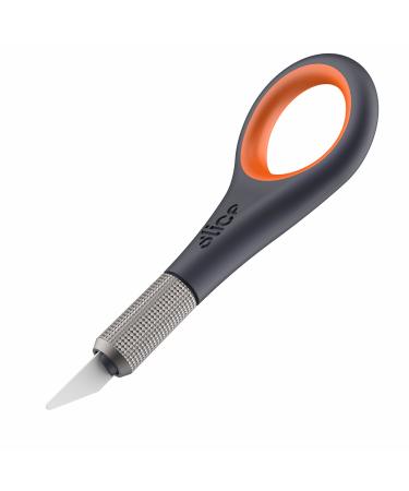 Slice 10580 Precision Knife, Unique Handle with Finger Grip, Precise Control, Detailed Cuts, Finger Friendly, Lasts 11x Long as Stainless Steel , Black 1 Pack Black