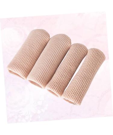 Lurrose 4pcs Silicone Gel Thumb Toe Protectors - Foot Cap Gel Pad Sleeves for Toe and Thumb - Nylon Sleeve Buffer Tube - Finger Cot Toe Cover - Thumb Picture 1 - Buy Online on SooperMarket.com