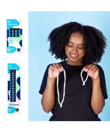 Bunzee Bands - Adjustable Length Hairbands | No-Slip Cushioned Design | Perfect for Thick Ponytails, Buns, Puffs & Updos | Patent Pending (Small, Beige) - Buy Online on SooperMarket.com