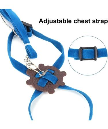 Dongker Turtle Harness and Leash | Adjustable Leather Turtle Control Rope for Walking Pet Turtles - L Blue - Buy Online on SooperMarket.com