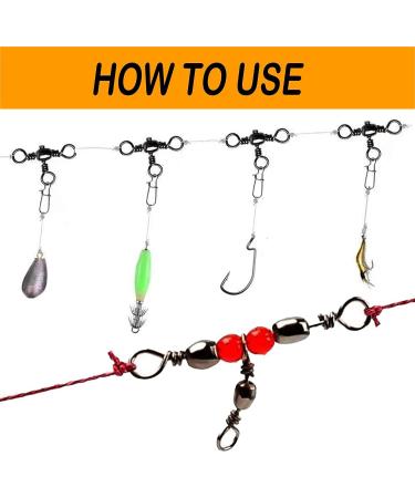 160 STK Fishing Vertebrae Snaps - Ball Bearing Barrel Snaps & 3-Way Triple Swivel Clips for Saltwater & Freshwater Fishing - Buy Online on SooperMarket.com