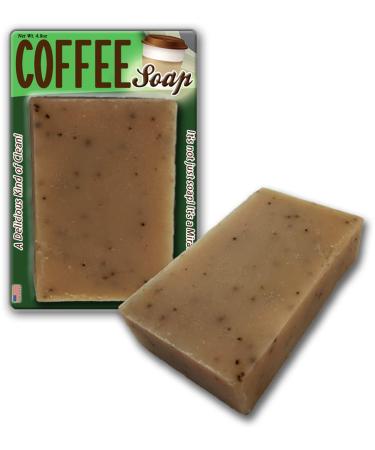 Coffee Soap Handcrafted Scented with Ground Coffee Beans Unisex Coffee Gags Cool Stocking Stuffers for Men Women Coworkers Weird White Elephant Ideas Secret Santa Novelty Coffee Bar Soap