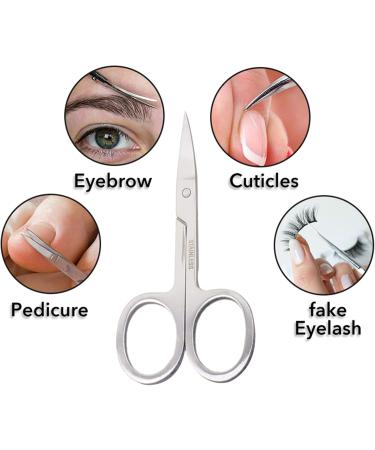 Professional Left-Handed Nail Scissors with Leather Case - Precision Nail Skin Shears for Fingers & Toenails - 1 Piece for International Shipping - Buy Online on SooperMarket.com