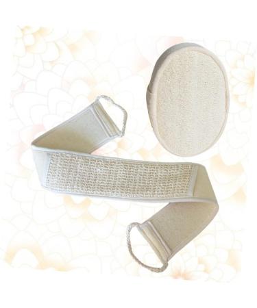 NOLITOY Natural Bath Sponge Set for Men | Eco-Friendly Loofah Shower Pouf & Mesh Bath Ball | Perfect Body Wash Sponge for Home Use - Buy Online on SooperMarket.com